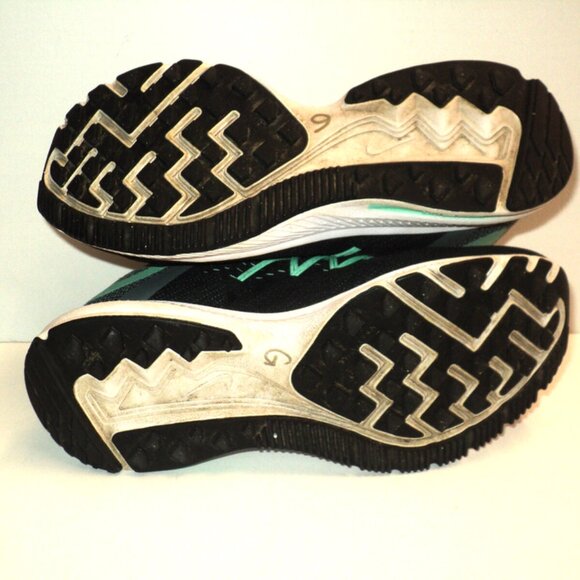 Nike Air Zoom Winflo 3  Running Sneakers Women's 7 #831562-006 Black & Mint - Picture 5 of 7